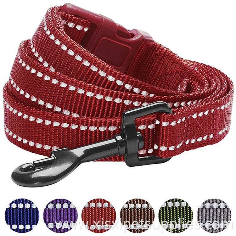 Durable Reflctive Dog Leash 150 cm x 2cm in Mahogany Brown, Medium, Leads for Dogs, Matching Collar Available Separately